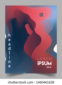 Modern abstract covers. Cool gradient shapes and geometric object composition, vector covers design.