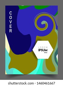 Modern abstract covers. Cool gradient shapes and geometric object composition, vector covers design.