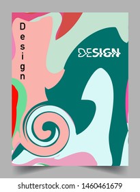 Modern abstract covers. Cool gradient shapes and geometric object composition, vector covers design.
