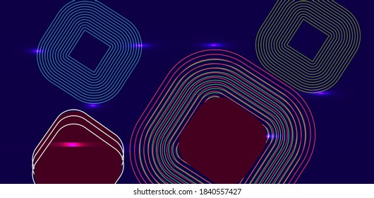 Modern abstract covers with Cool gradient and shapes composition