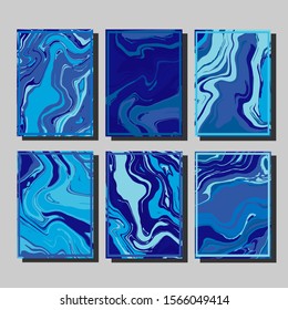 Modern abstract covers. Cool trendy fluid gradient shapes. Vector illustration