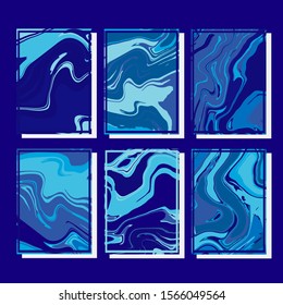 Modern abstract covers. Cool trendy fluid gradient shapes. Vector illustration