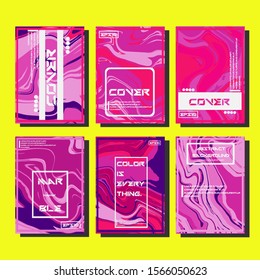 Modern abstract covers. Cool trendy fluid gradient shapes. Vector illustration