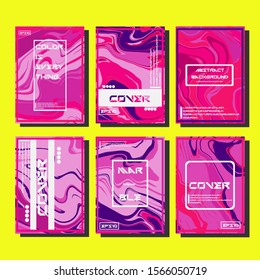 Modern abstract covers. Cool trendy fluid gradient shapes. Vector illustration