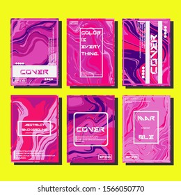 Modern abstract covers. Cool trendy fluid gradient shapes. Vector illustration