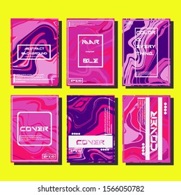 Modern abstract covers. Cool trendy fluid gradient shapes. Vector illustration