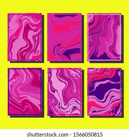 Modern abstract covers. Cool trendy fluid gradient shapes. Vector illustration