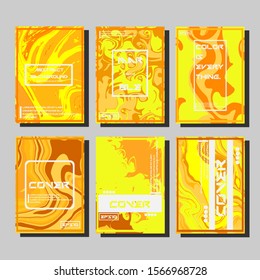 Modern abstract covers. Cool trendy fluid gradient shapes. Vector illustration