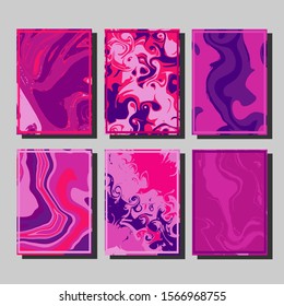 Modern abstract covers. Cool trendy fluid gradient shapes. Vector illustration
