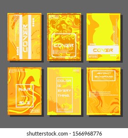 Modern abstract covers. Cool trendy fluid gradient shapes. Vector illustration