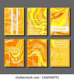 Modern abstract covers. Cool trendy fluid gradient shapes. Vector illustration