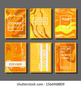 Modern abstract covers. Cool trendy fluid gradient shapes. Vector illustration