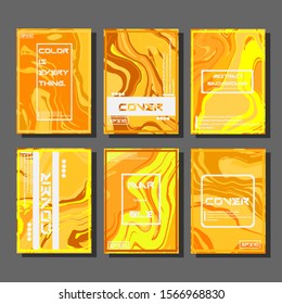 Modern abstract covers. Cool trendy fluid gradient shapes. Vector illustration