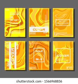 Modern abstract covers. Cool trendy fluid gradient shapes. Vector illustration