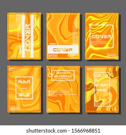 Modern abstract covers. Cool trendy fluid gradient shapes. Vector illustration