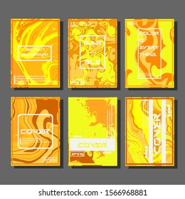Modern abstract covers. Cool trendy fluid gradient shapes. Vector illustration