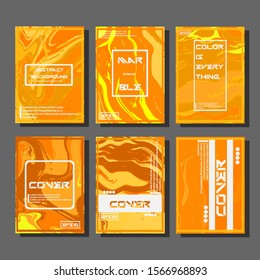 Modern abstract covers. Cool trendy fluid gradient shapes. Vector illustration