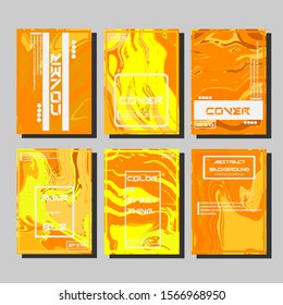 Modern abstract covers. Cool trendy fluid gradient shapes. Vector illustration