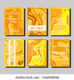 Modern abstract covers. Cool trendy fluid gradient shapes. Vector illustration