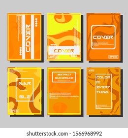 Modern abstract covers. Cool trendy fluid gradient shapes. Vector illustration