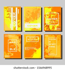 Modern abstract covers. Cool trendy fluid gradient shapes. Vector illustration