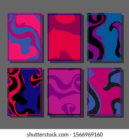 Modern abstract covers. Cool trendy fluid gradient shapes. Vector illustration