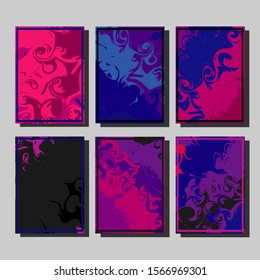 Modern abstract covers. Cool trendy fluid gradient shapes. Vector illustration