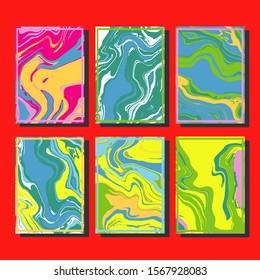 Modern abstract covers. Cool trendy fluid gradient shapes. Vector illustration