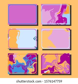 Modern abstract covers. Cool trendy fluid gradient shapes. Vector illustration