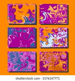 Modern abstract covers. Cool trendy fluid gradient shapes. Vector illustration