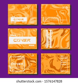Modern abstract covers. Cool trendy fluid gradient shapes. Vector illustration