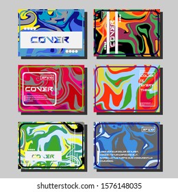 Modern abstract covers. Cool trendy fluid gradient shapes. Vector illustration
