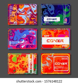 Modern abstract covers. Cool trendy fluid gradient shapes. Vector illustration