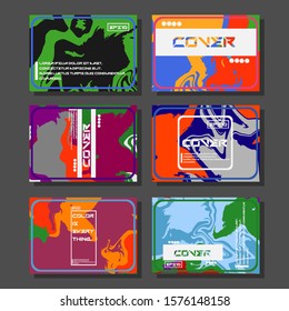 Modern abstract covers. Cool trendy fluid gradient shapes. Vector illustration