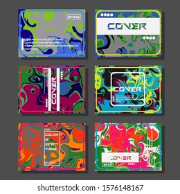 Modern abstract covers. Cool trendy fluid gradient shapes. Vector illustration