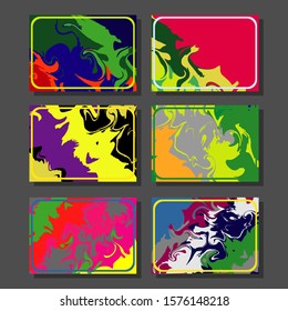 Modern abstract covers. Cool trendy fluid gradient shapes. Vector illustration