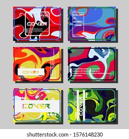 Modern abstract covers. Cool trendy fluid gradient shapes. Vector illustration