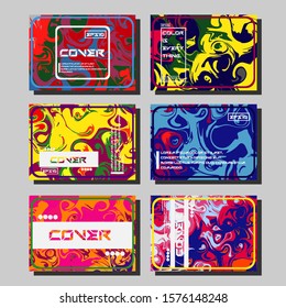 Modern abstract covers. Cool trendy fluid gradient shapes. Vector illustration
