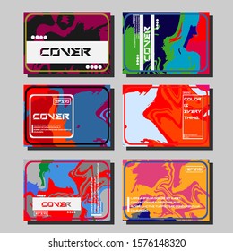 Modern abstract covers. Cool trendy fluid gradient shapes. Vector illustration