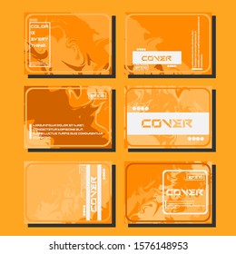 Modern abstract covers. Cool trendy fluid gradient shapes. Vector illustration