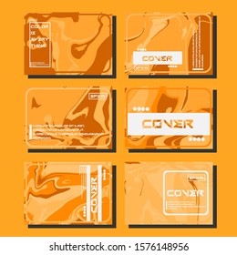 Modern abstract covers. Cool trendy fluid gradient shapes. Vector illustration