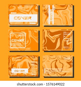 Modern abstract covers. Cool trendy fluid gradient shapes. Vector illustration