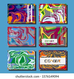 Modern abstract covers. Cool trendy fluid gradient shapes. Vector illustration