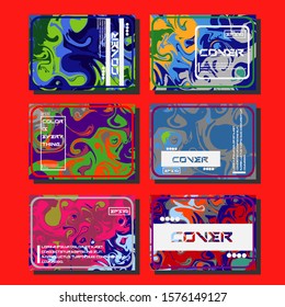 Modern abstract covers. Cool trendy fluid gradient shapes. Vector illustration