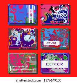 Modern abstract covers. Cool trendy fluid gradient shapes. Vector illustration