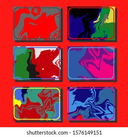 Modern abstract covers. Cool trendy fluid gradient shapes. Vector illustration