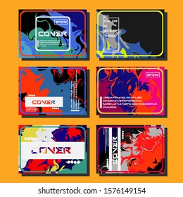 Modern abstract covers. Cool trendy fluid gradient shapes. Vector illustration