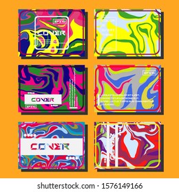 Modern abstract covers. Cool trendy fluid gradient shapes. Vector illustration
