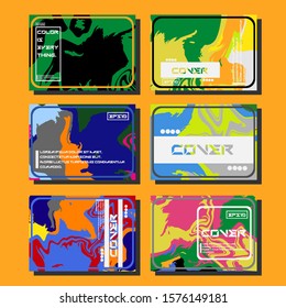 Modern abstract covers. Cool trendy fluid gradient shapes. Vector illustration