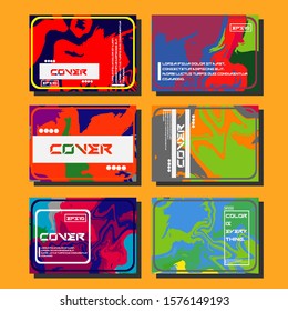 Modern abstract covers. Cool trendy fluid gradient shapes. Vector illustration